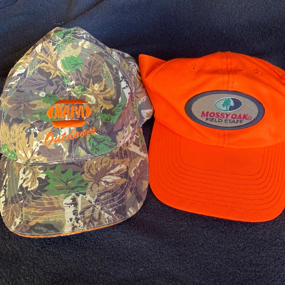 Bright orange and camo hat